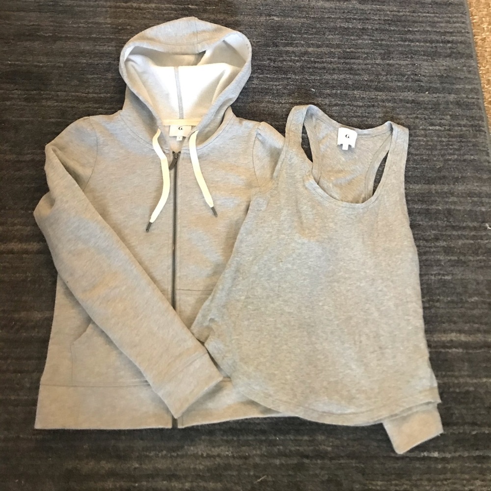 G. Sport by goop zip up hoodie and tank
